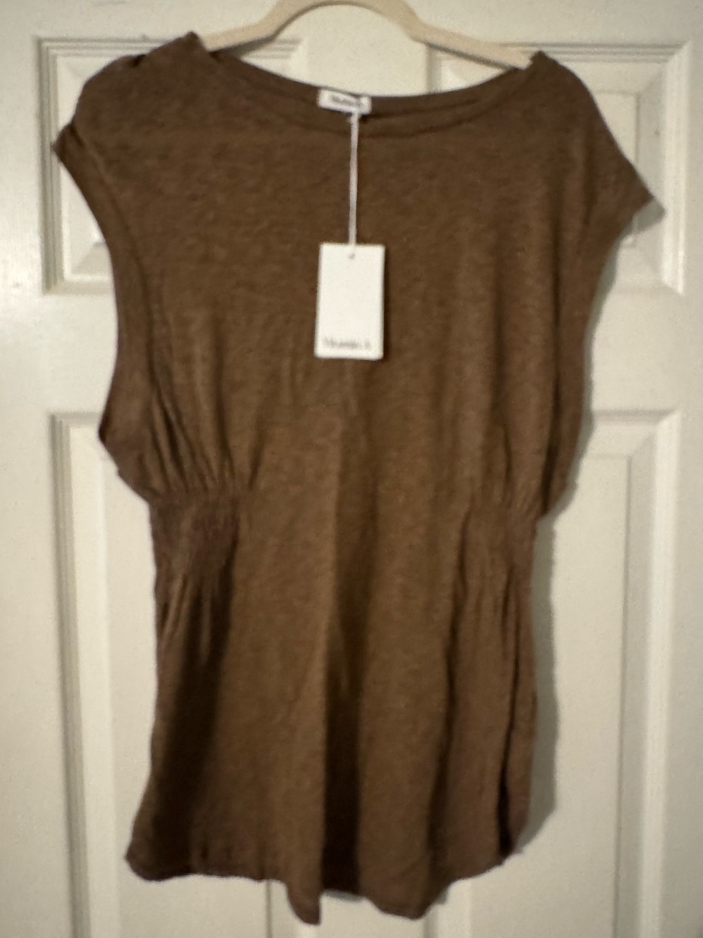 Vitamin A - Brown Gathered-Waist Swim Cover Up